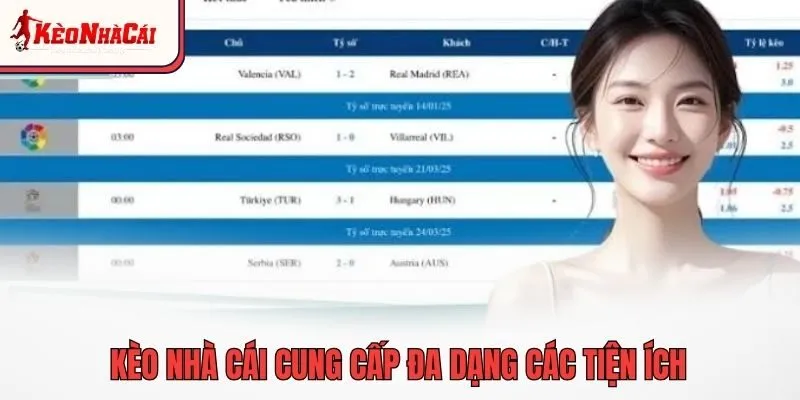 Kèo nhà cái cung cấp đa dạng các tiện ích