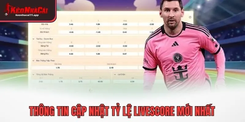 Thông tin cập nhật tỷ lệ livescore mới nhất